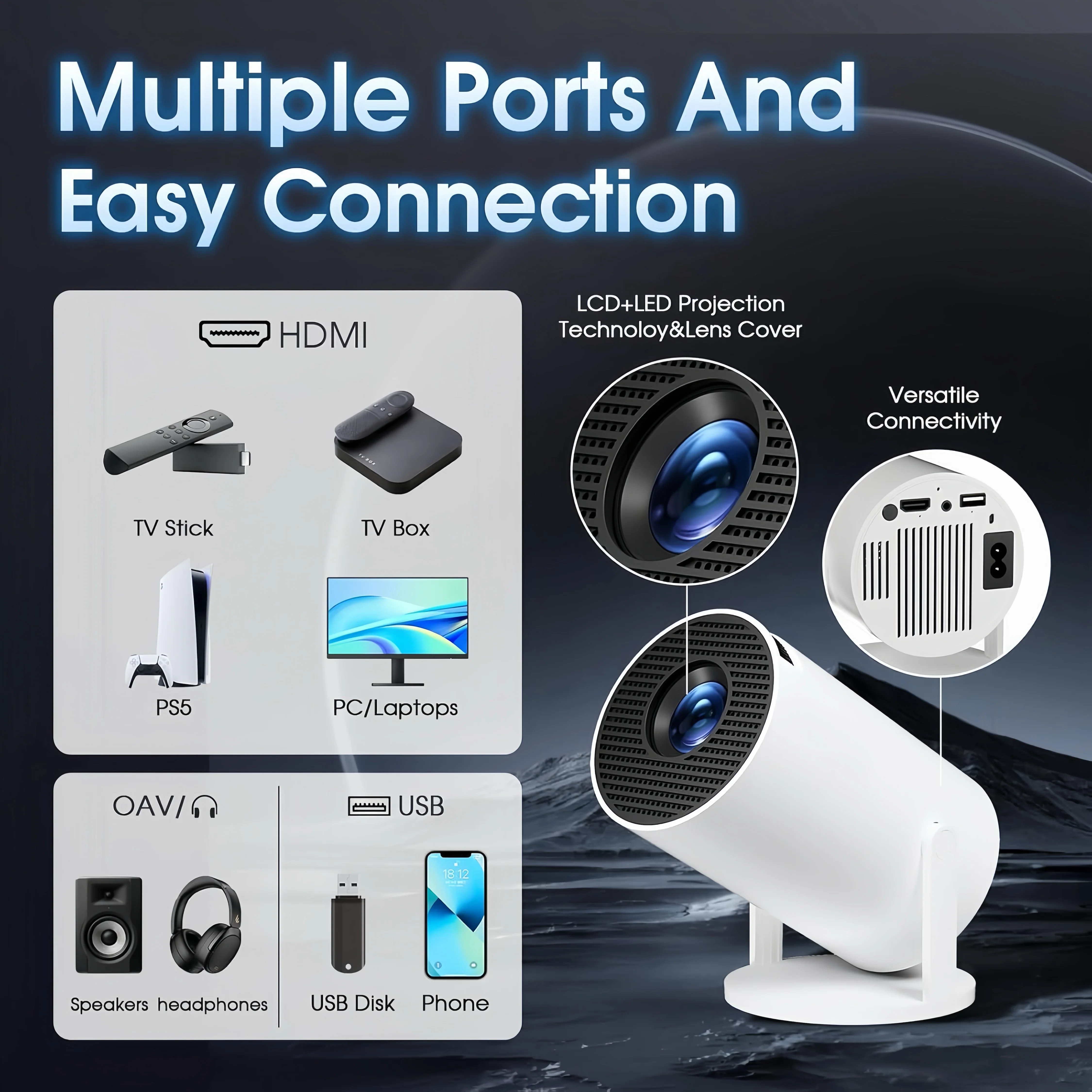 [GOLD] PocketBeam Smart 180° Projector - Image 7