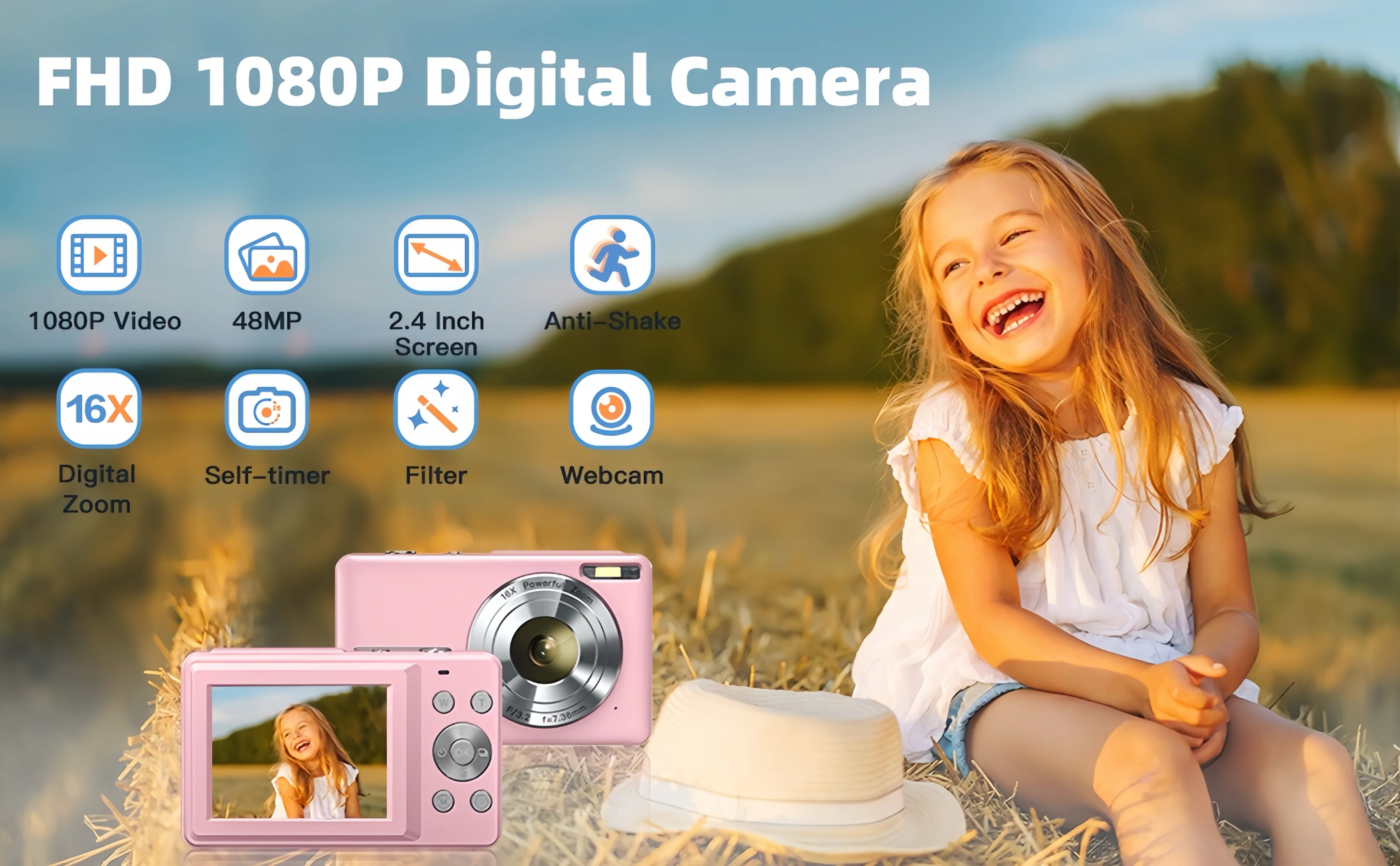 [GOLD] RetroSnap 44 Digital Camera for Kids and Adults - Image 3