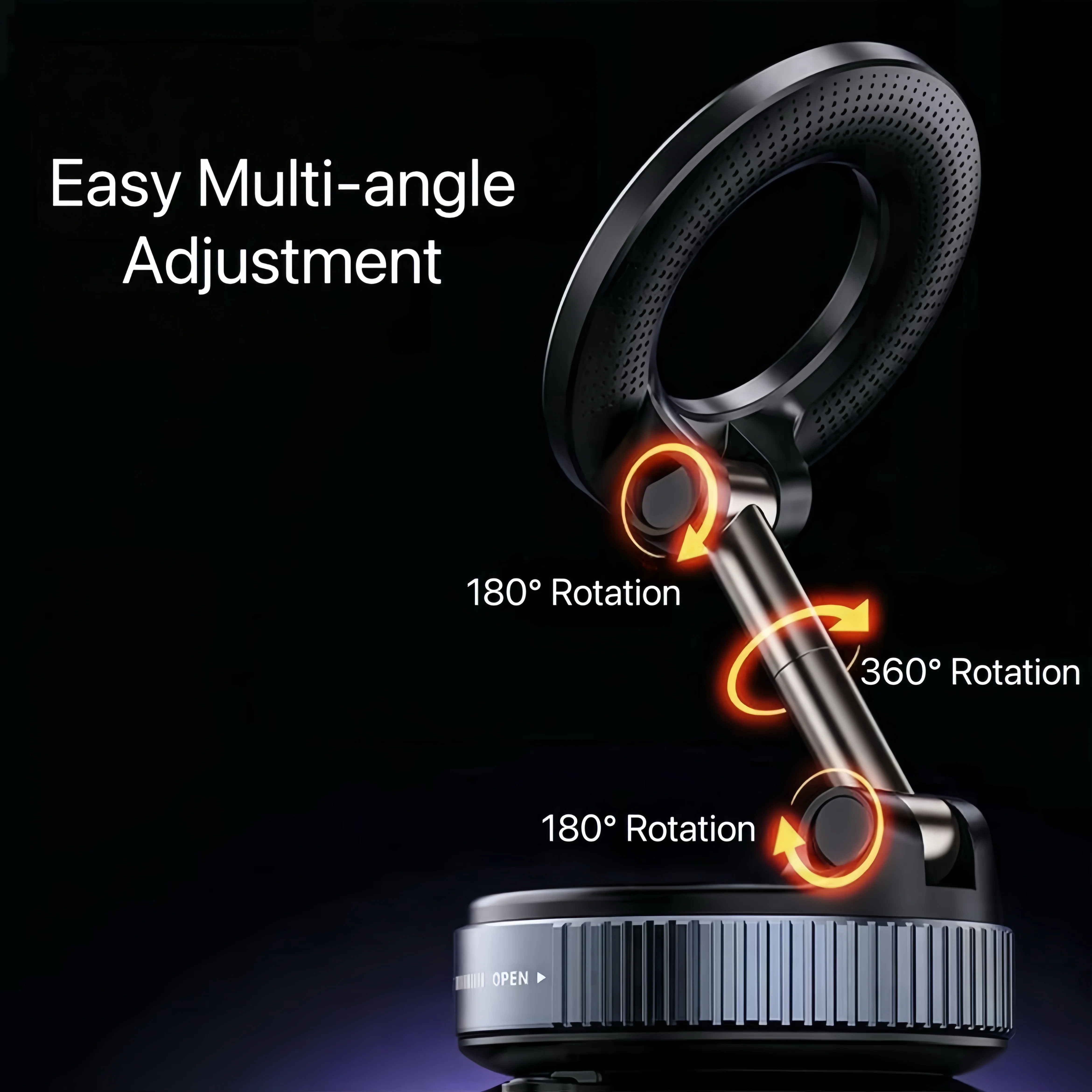 [GOLD] Snanen 360° Magnetic Suction Phone Mount - The Ultimate Hands-Free Holder - Image 4