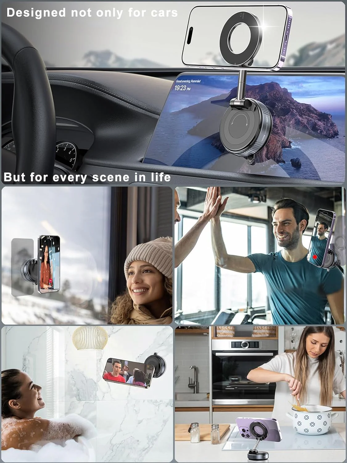 [GOLD] Snanen 360° Magnetic Suction Phone Mount - The Ultimate Hands-Free Holder - Image 7