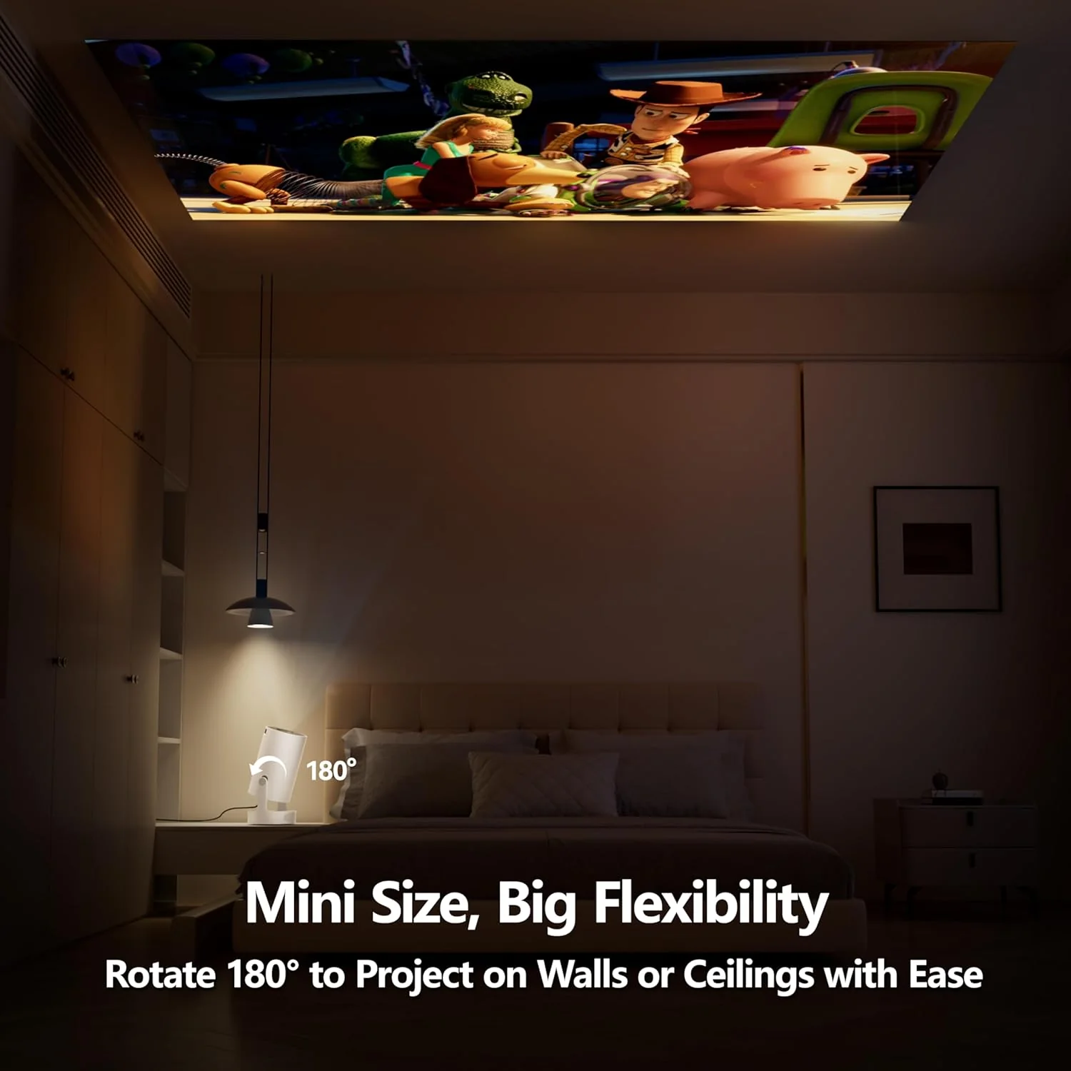 [GOLD] VistaCast Mini 210° Smart Projector with Extra Large-Screen Display - Image 7