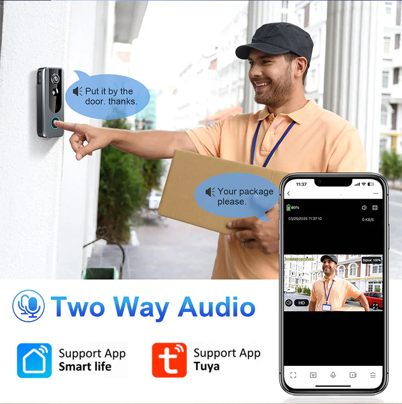 [GOLD] GuardianBell Pro – Smart WiFi Doorbell & Security Cam in One - Image 3