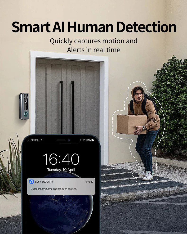 [GOLD] GuardianBell Pro – Smart WiFi Doorbell & Security Cam in One - Image 5
