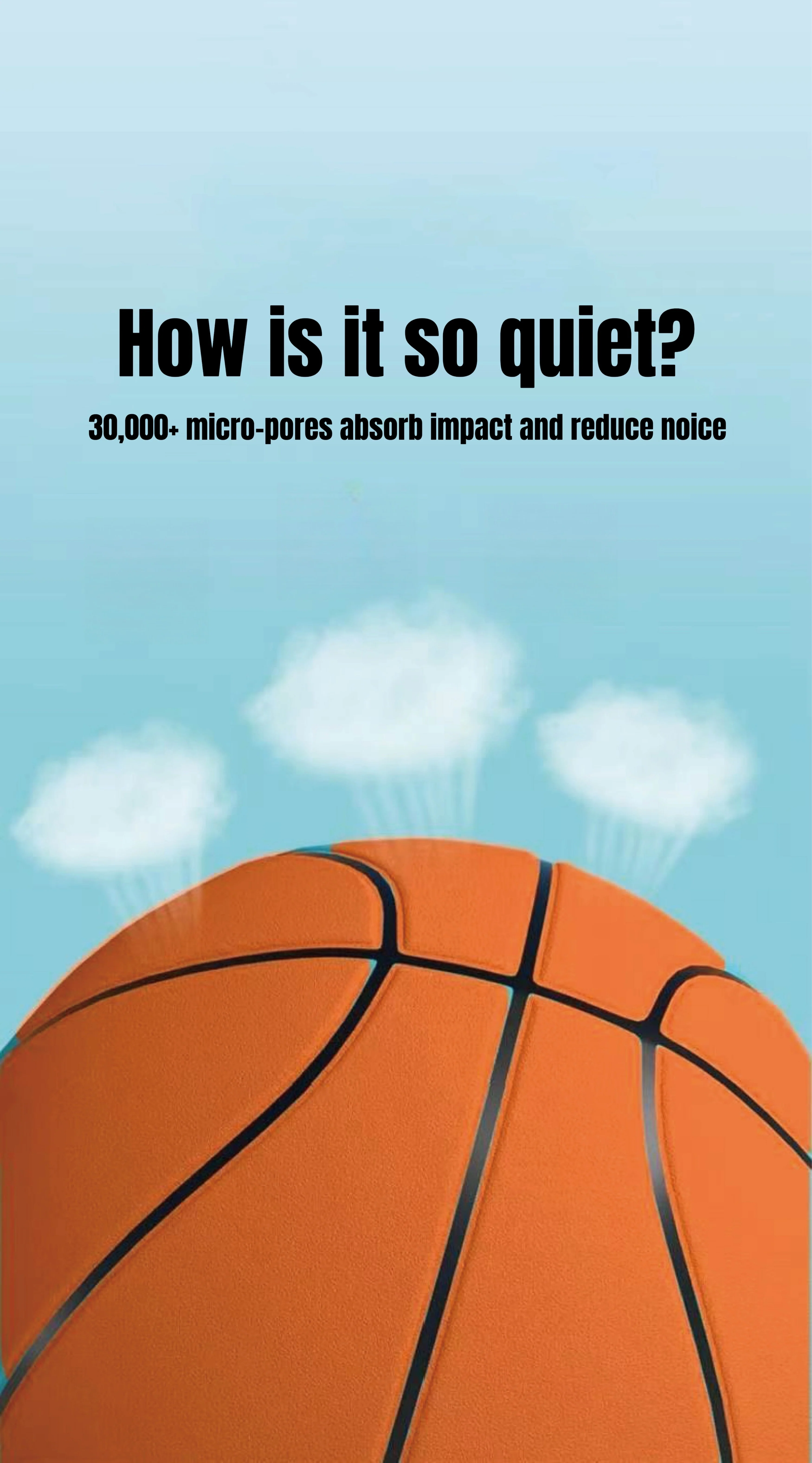 [GOLD] HushBall – Size 7 Quiet Indoor Basketball - Image 5