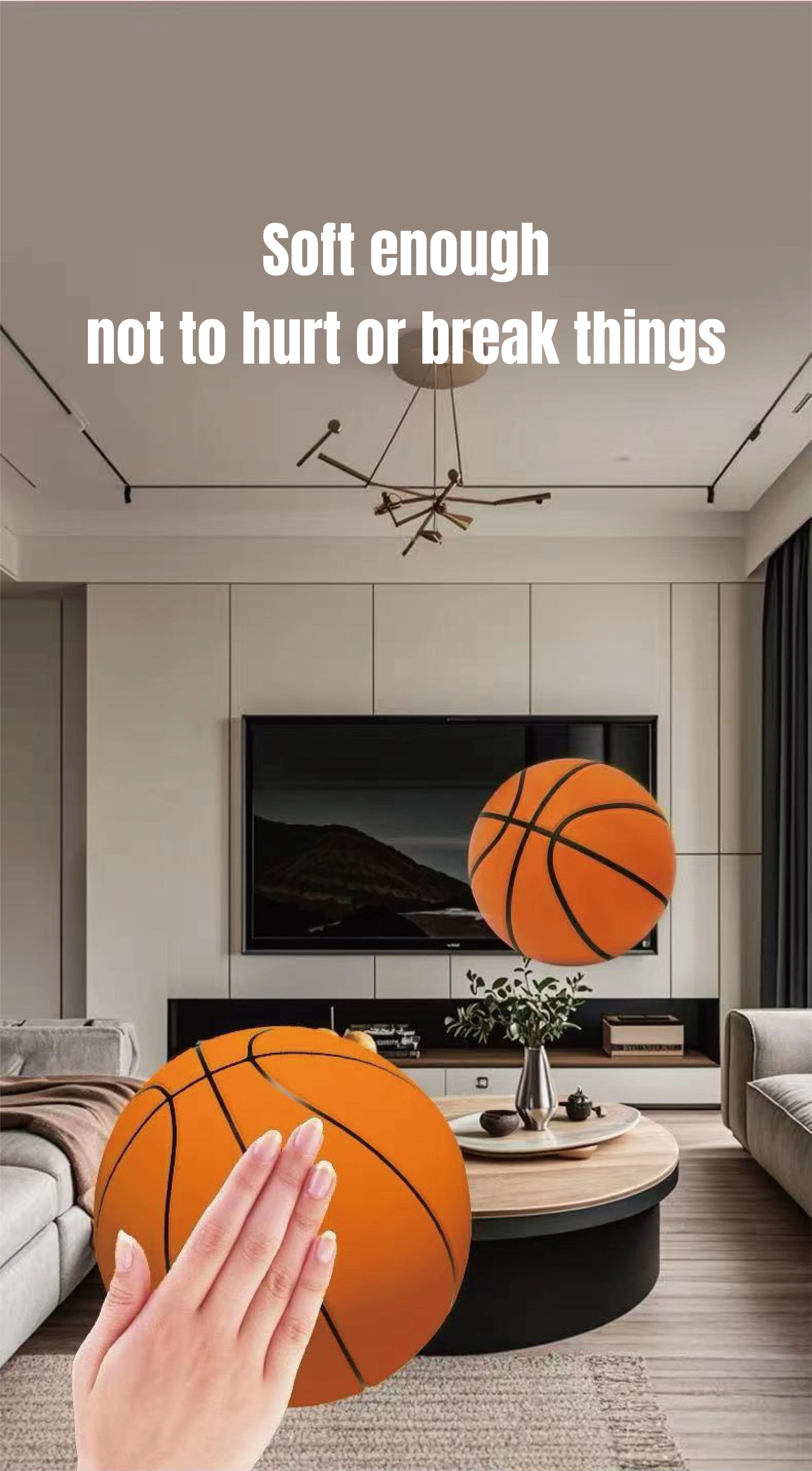 [GOLD] HushBall – Size 7 Quiet Indoor Basketball - Image 7