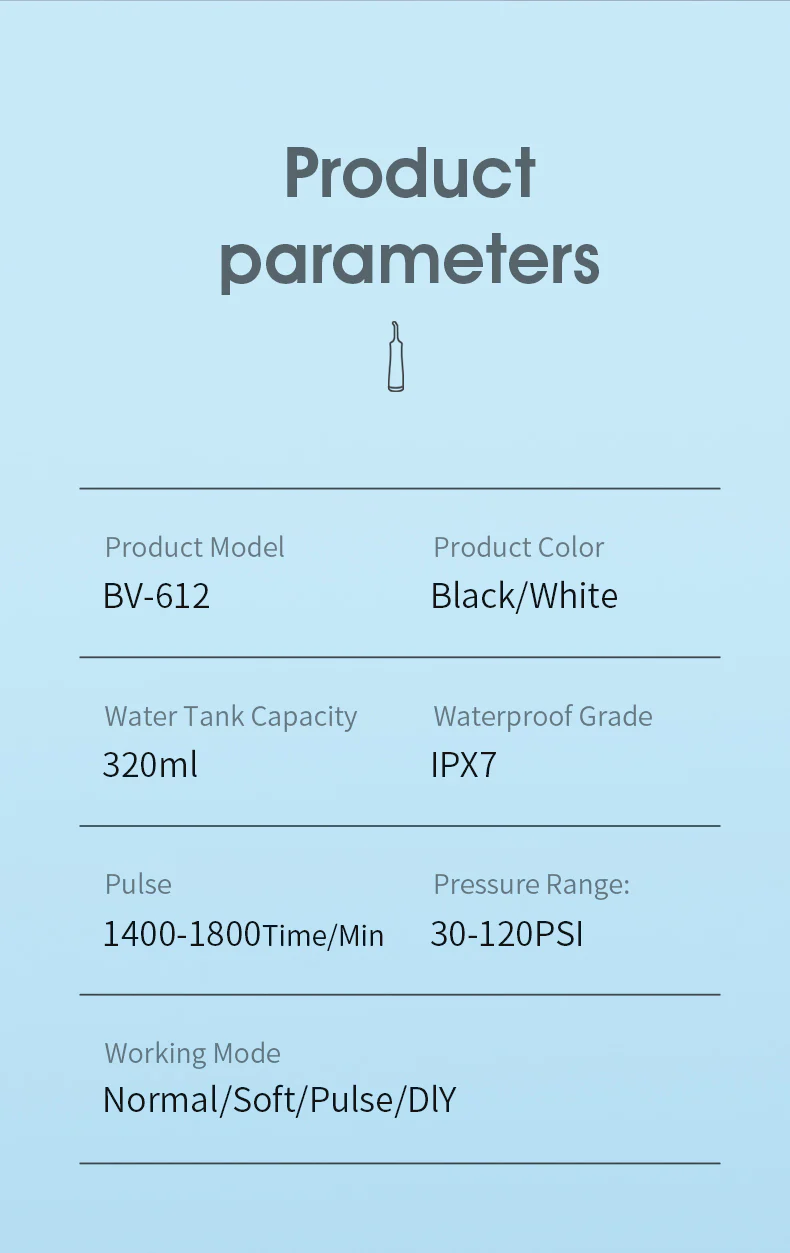 [GOLD] HydroPulse Pro – Portable Water Flosser with 4 Modes & 8 Tips - Image 11