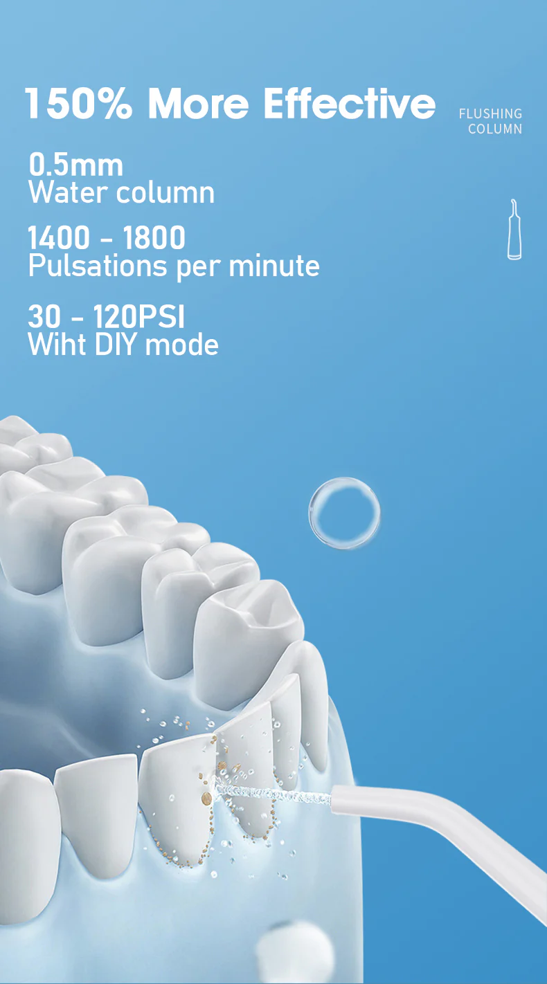 [GOLD] HydroPulse Pro – Portable Water Flosser with 4 Modes & 8 Tips - Image 4