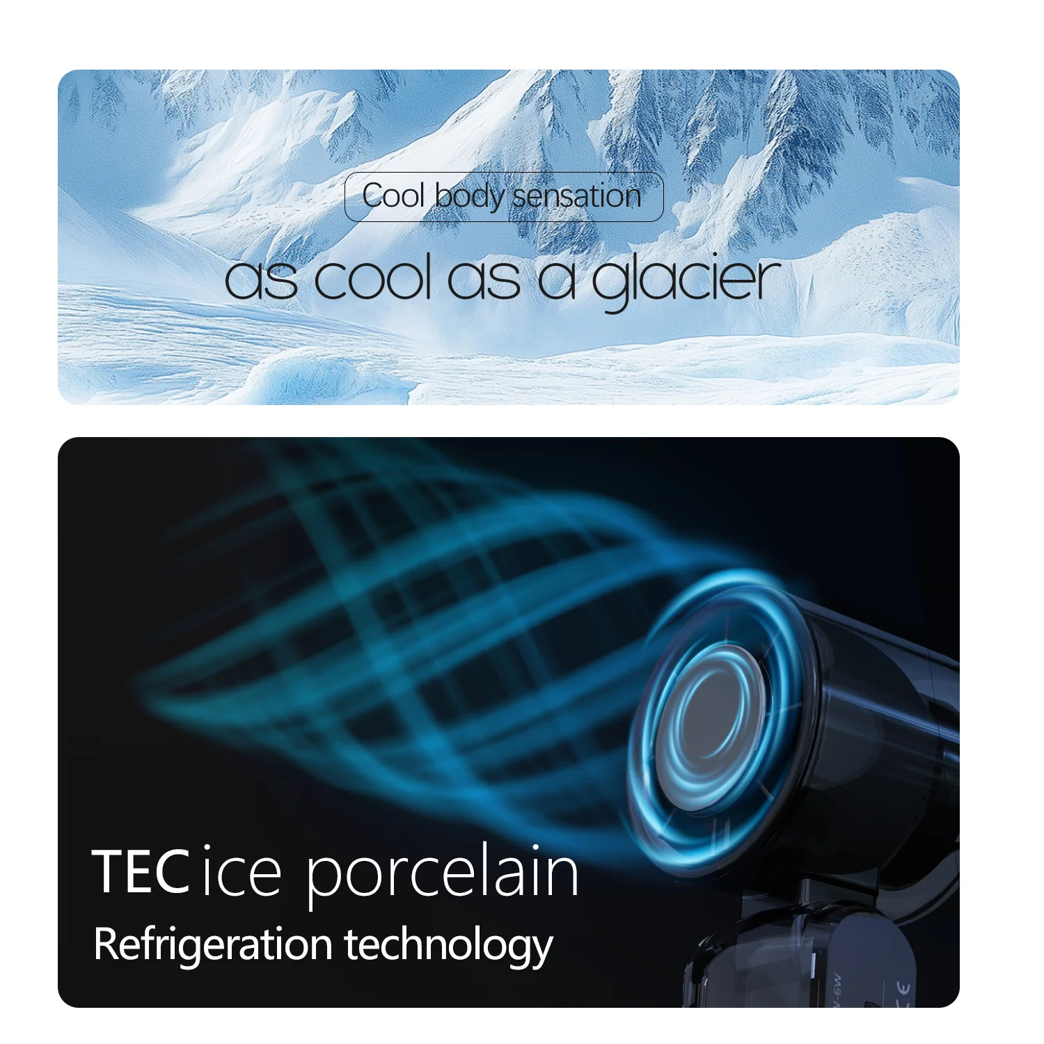 [GOLD] IceRush Turbo – Handheld Fan with Instant Cooling Plate & LED Light - Image 3