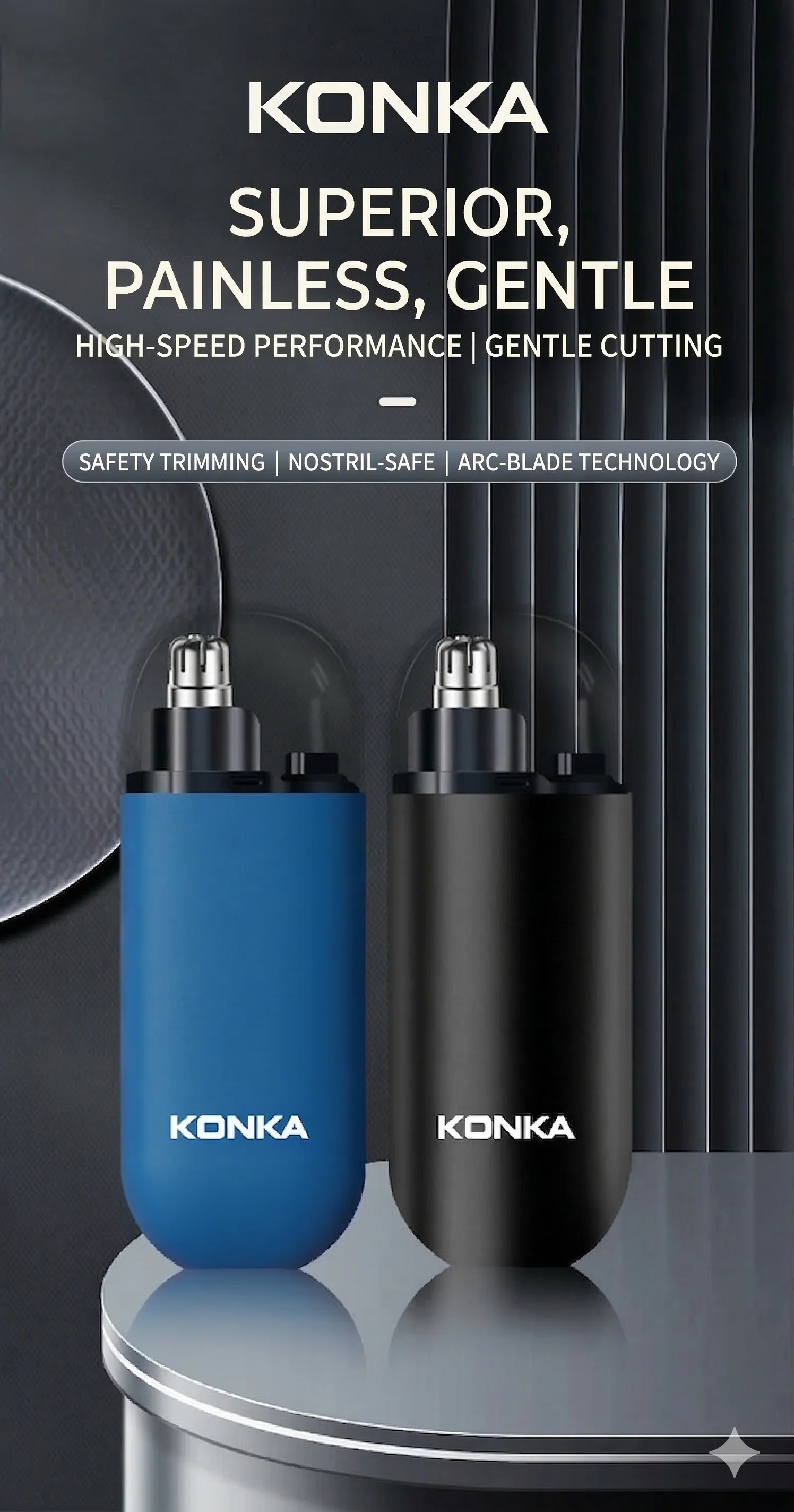 [GOLD] KONKA Pocket Electric Nose Hair Trimmer - Image 2