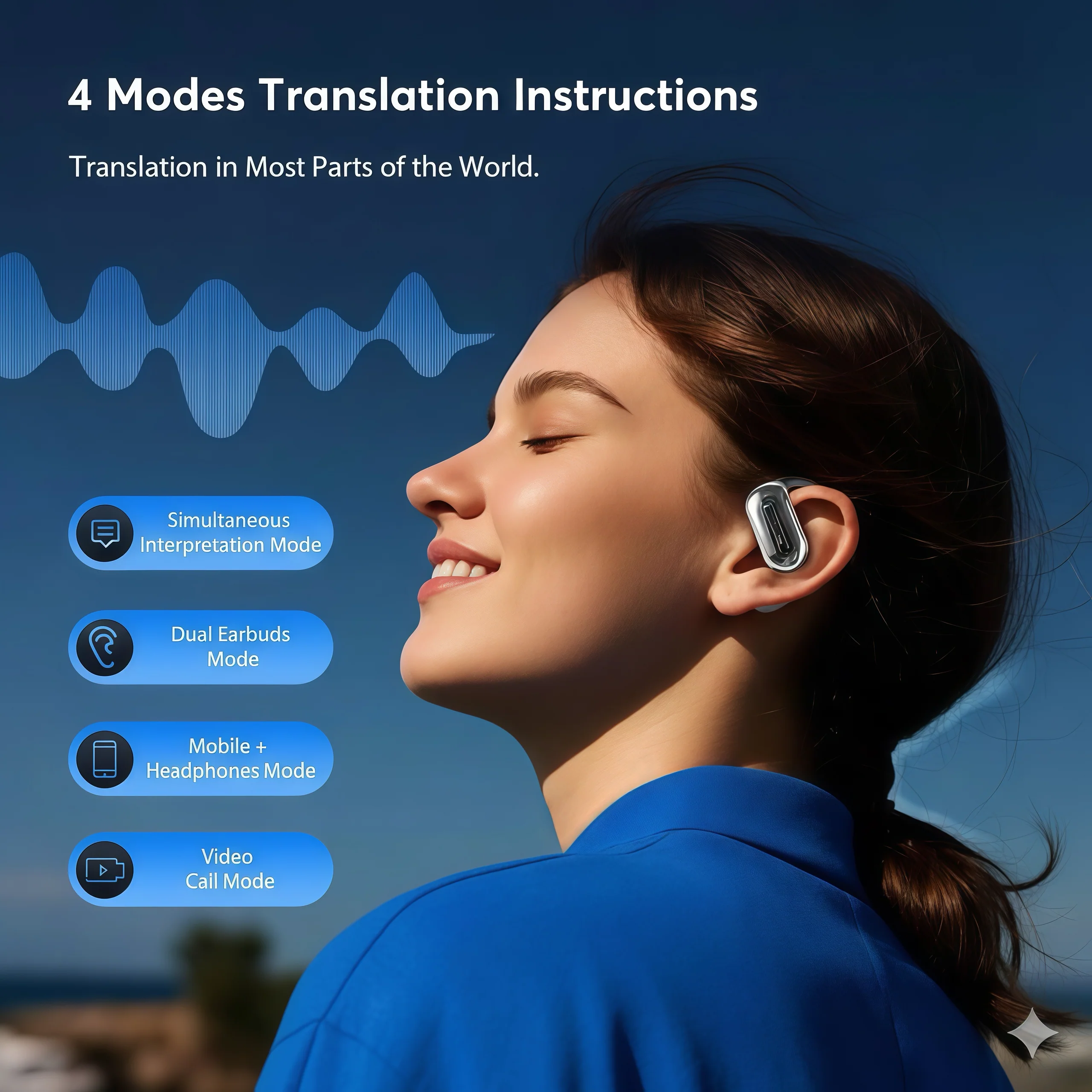 [GOLD] LinguaWave Pro — Real-Time AI Translation Earbuds - Image 2