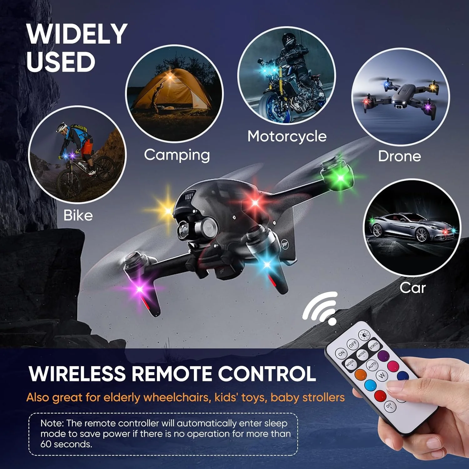 [GOLD] LumeX Flux – Wireless RGB LED Lights with Remote Control - Image 4