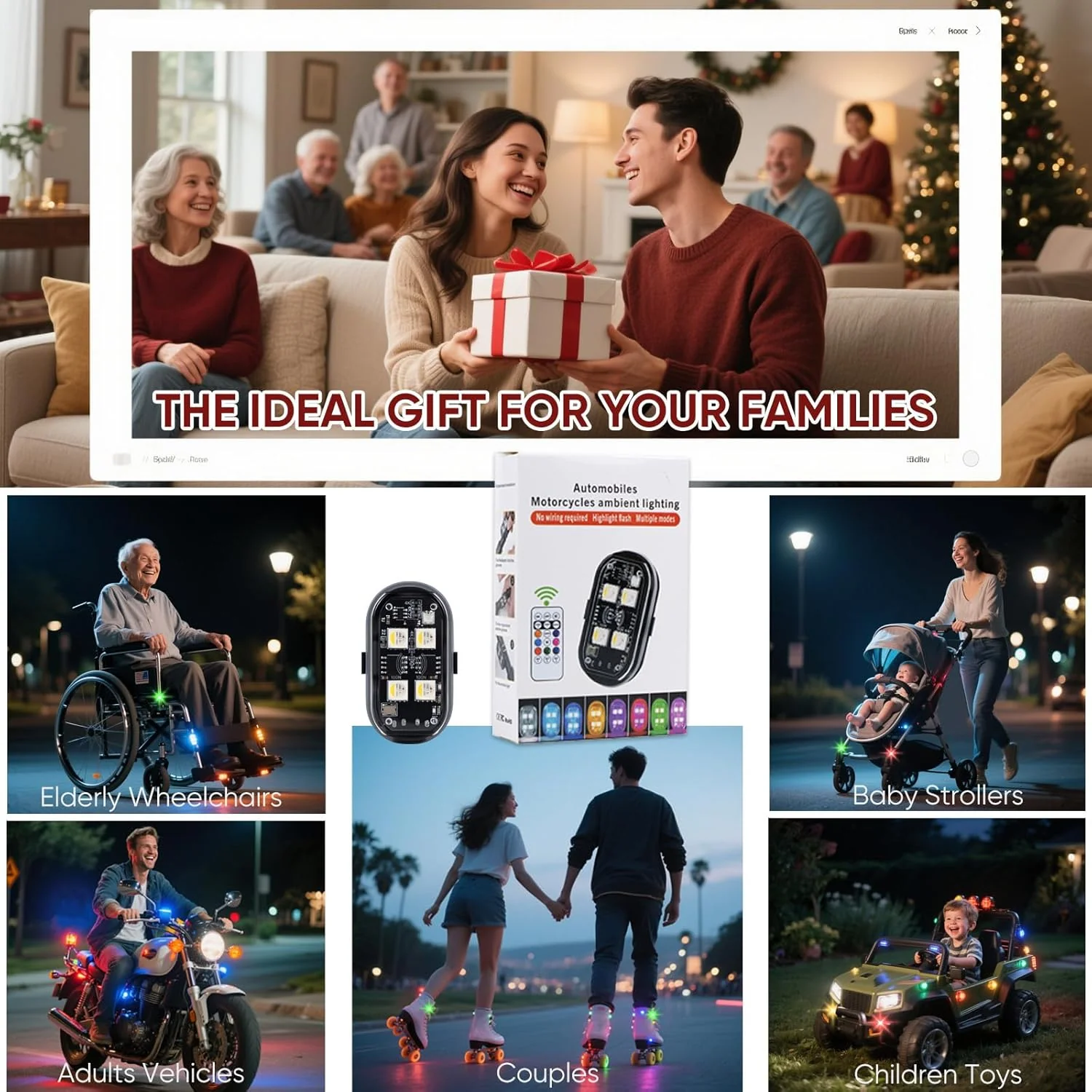 [GOLD] LumeX Flux – Wireless RGB LED Lights with Remote Control - Image 9