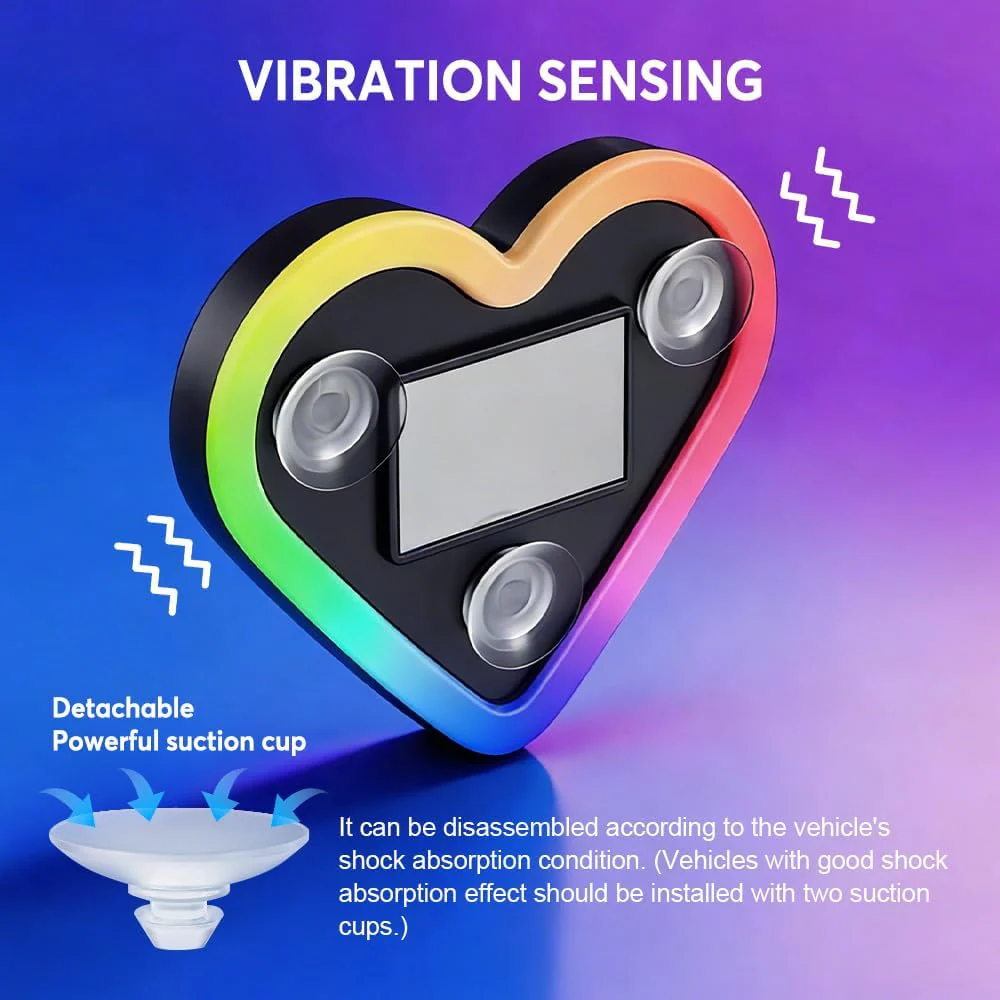[GOLD] LumiHeart RGB Wireless Car Window Light With Smart Lighting - Image 5