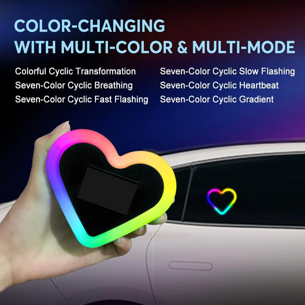 [GOLD] LumiHeart RGB Wireless Car Window Light With Smart Lighting - Image 7