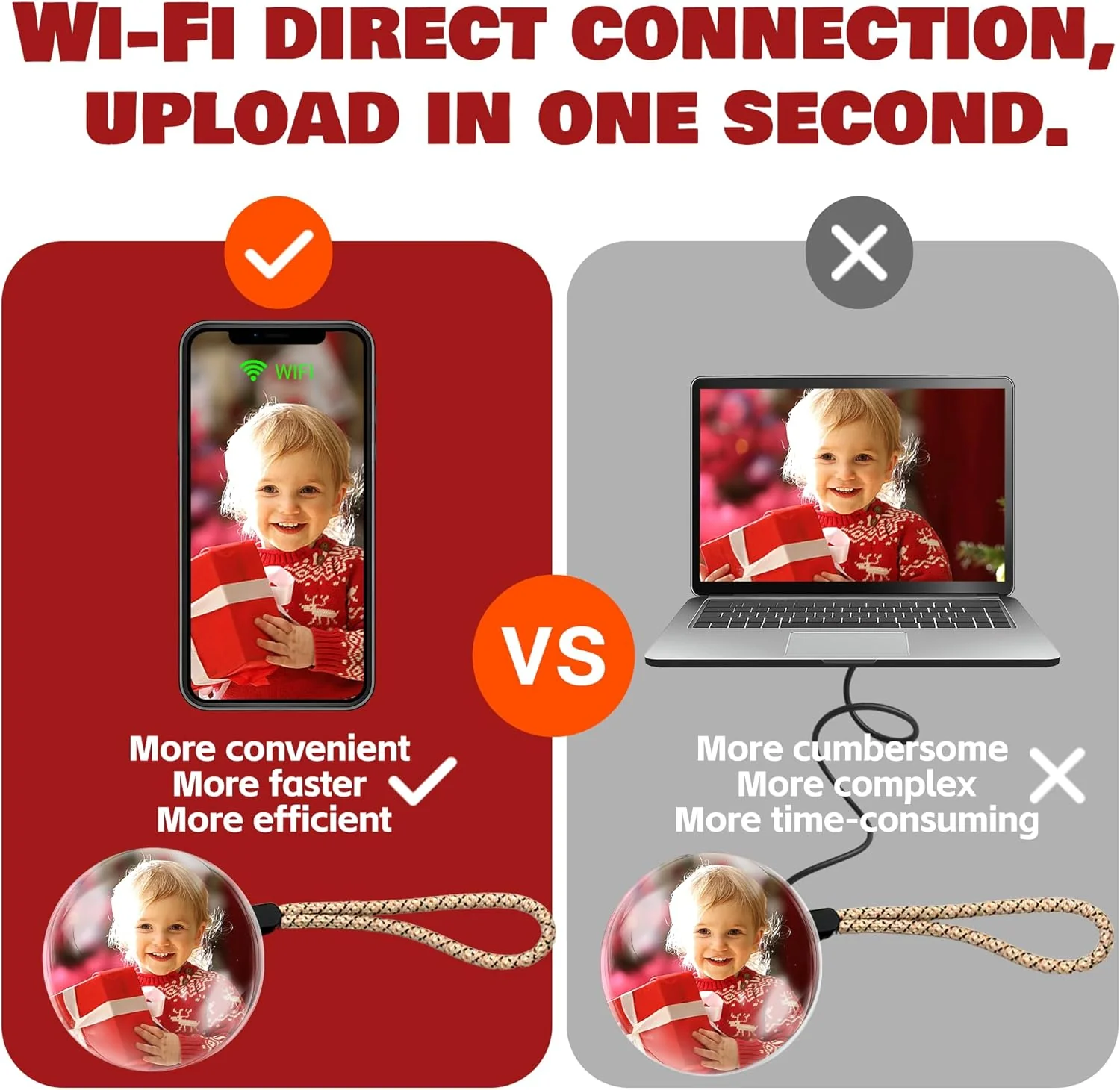 [GOLD] LumiOrb WiFi Crystal Ball – 3D Video & Photo Memory Sphere - Image 2