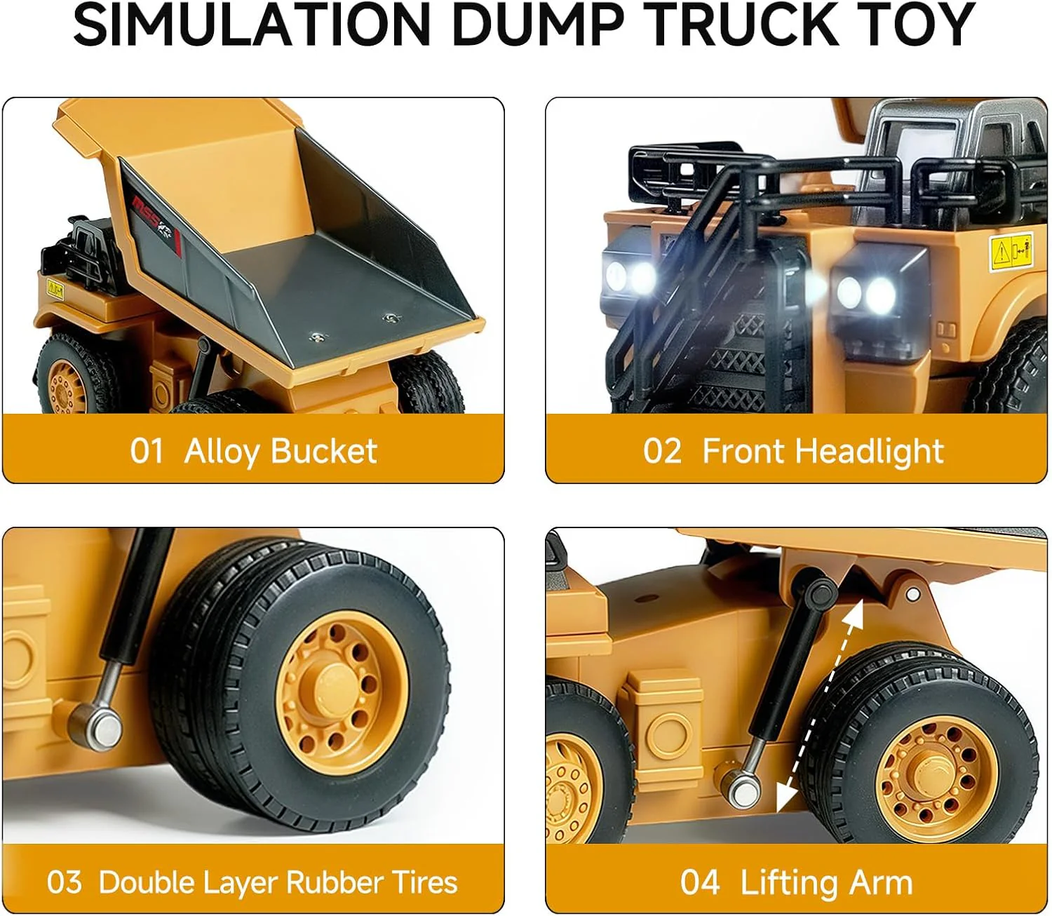 [GOLD] MicroCrew™ Mini RC Construction Series – Pocket Dump Truck, Excavator & Forklift Set - Image 5