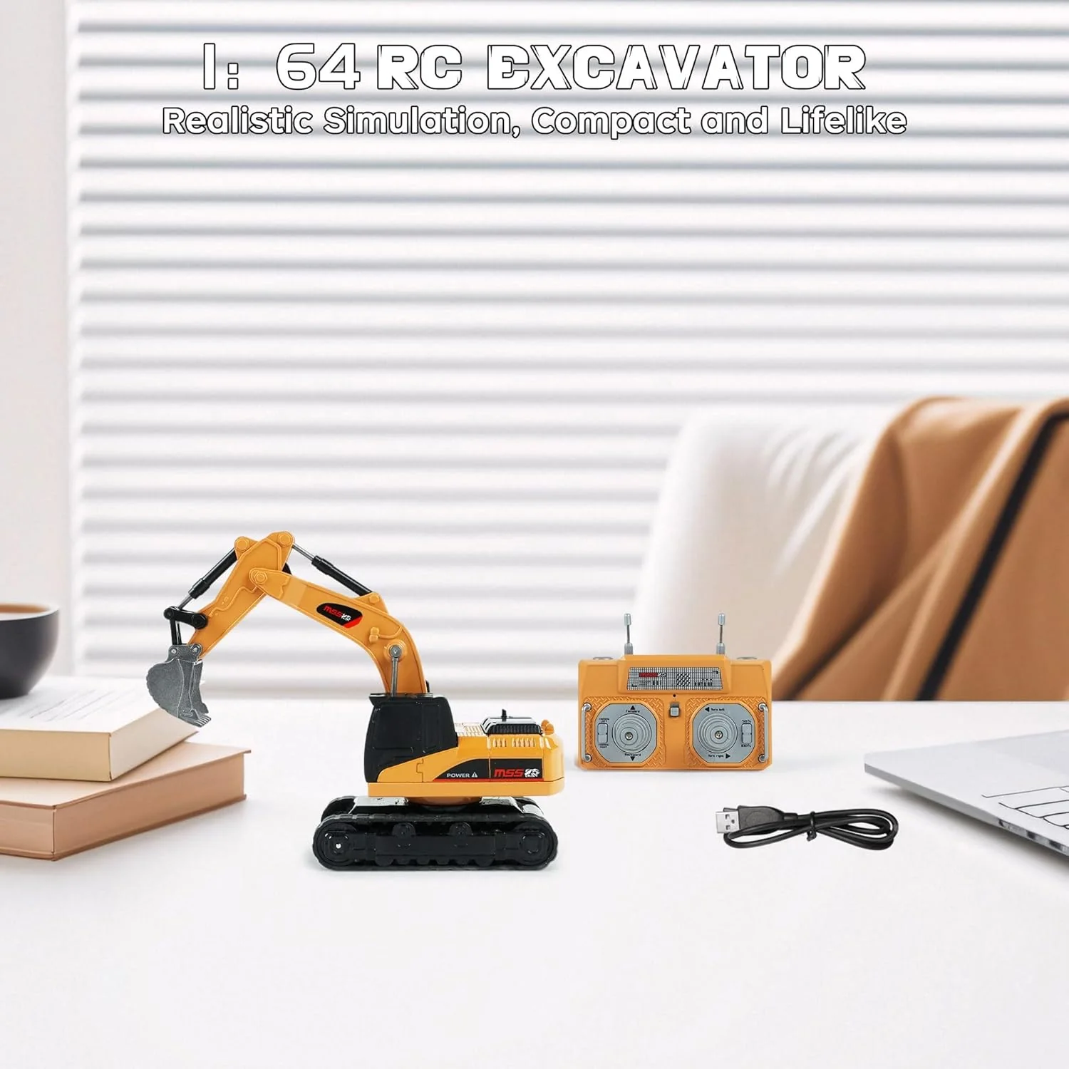 [GOLD] MicroCrew™ Mini RC Construction Series – Pocket Dump Truck, Excavator & Forklift Set - Image 6