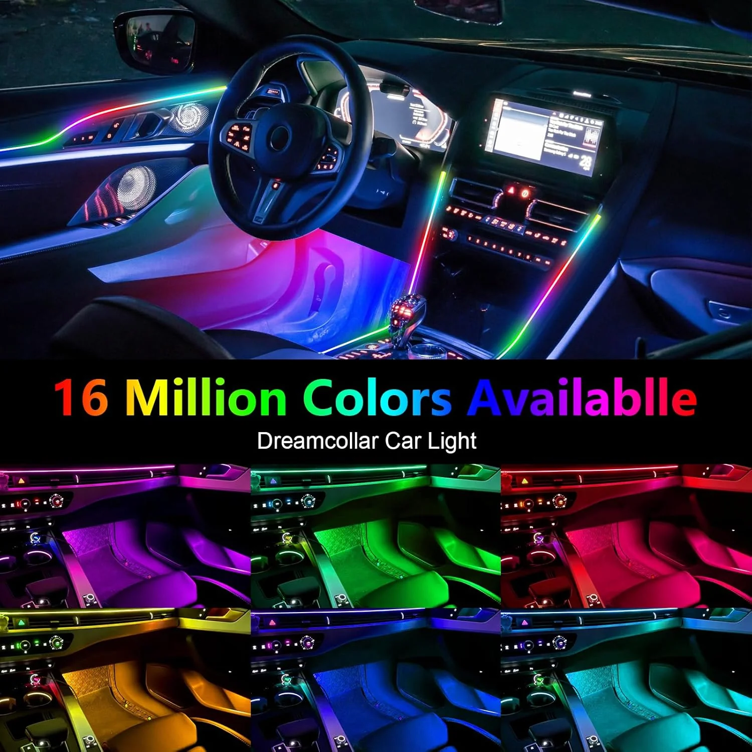 [GOLD] NeoFlow Dynamic RGB Interior Light Kit - Image 4