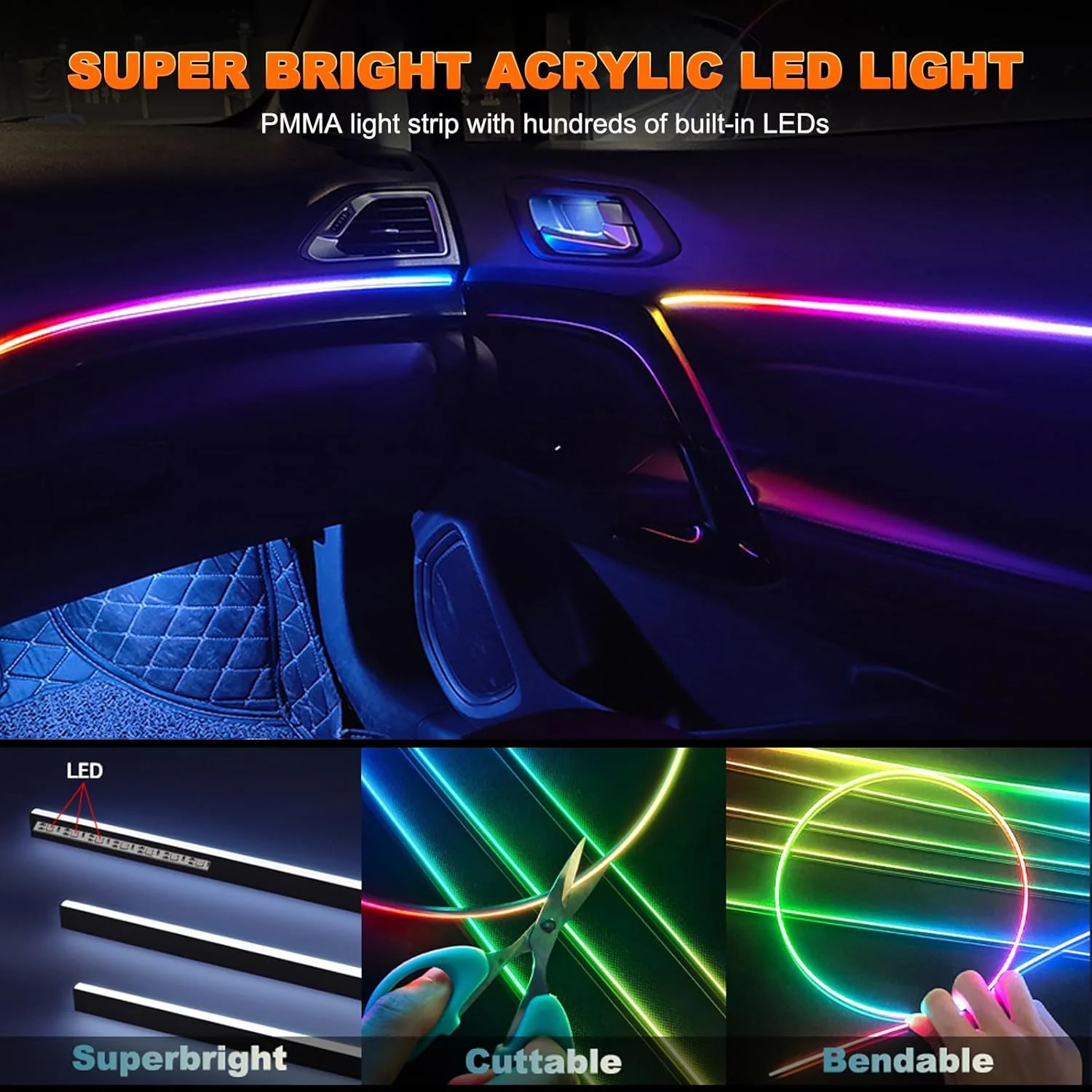 [GOLD] NeoFlow Dynamic RGB Interior Light Kit - Image 8