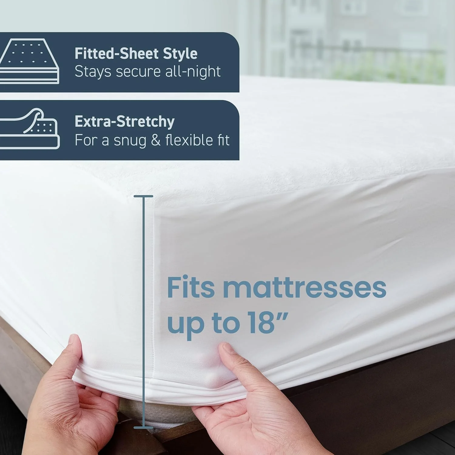 SleepGuard Premium Cotton Waterproof Mattress Protector - Image 9