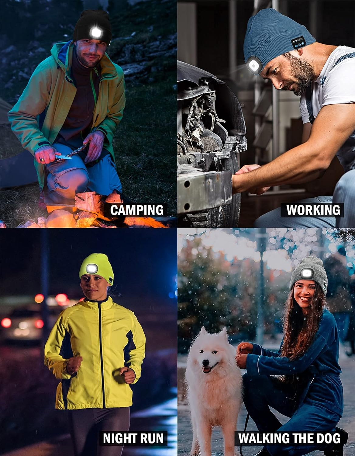 [GOLD] Smart Bluetooth Beanie with Headlamp - Image 10