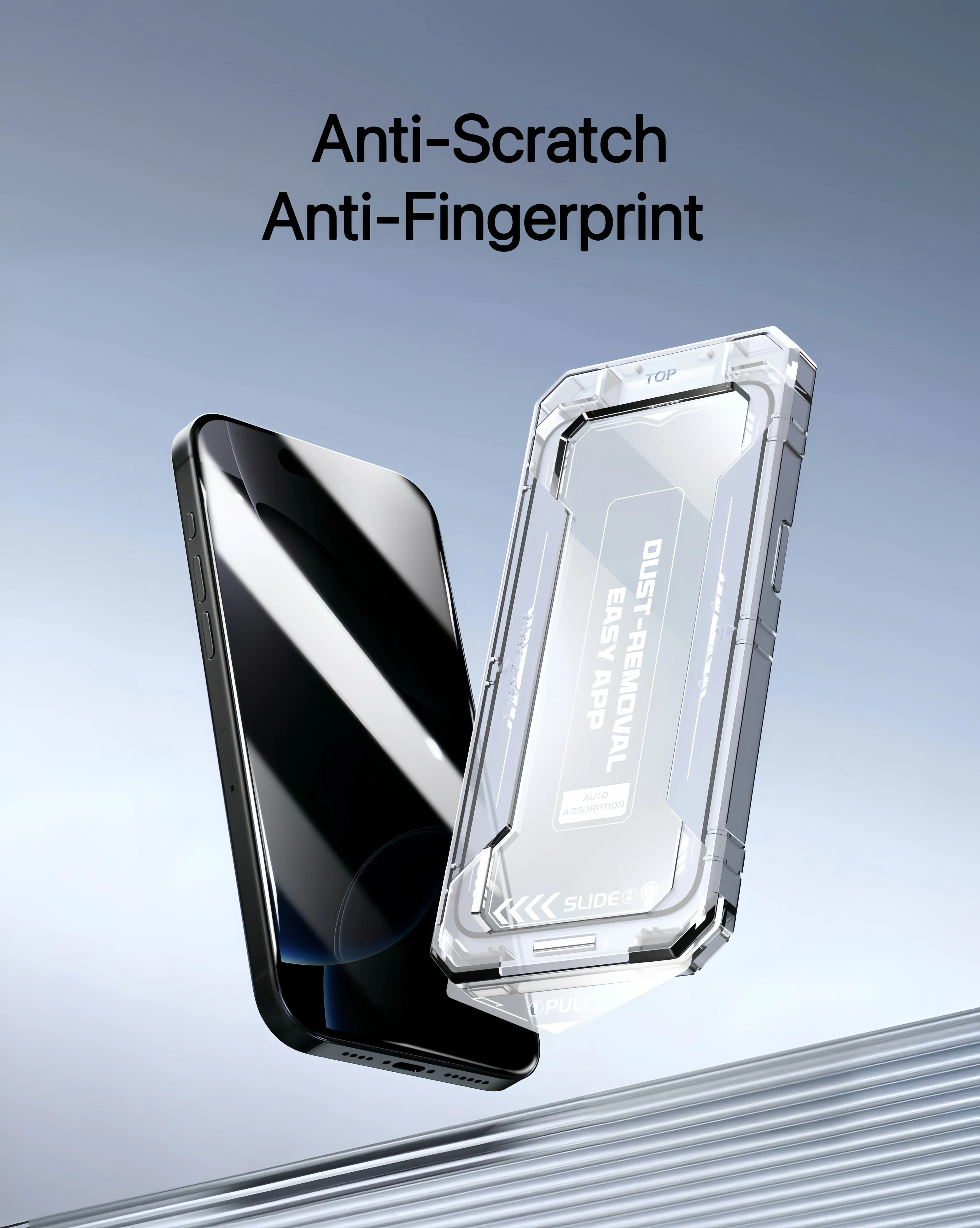 [GOLD] SmoothShield 2 Packs – Tempered Glass Screen Protector with Anti-Scratch Anti-Fingerprint Privacy & Auto Dust-Free Install - Image 3