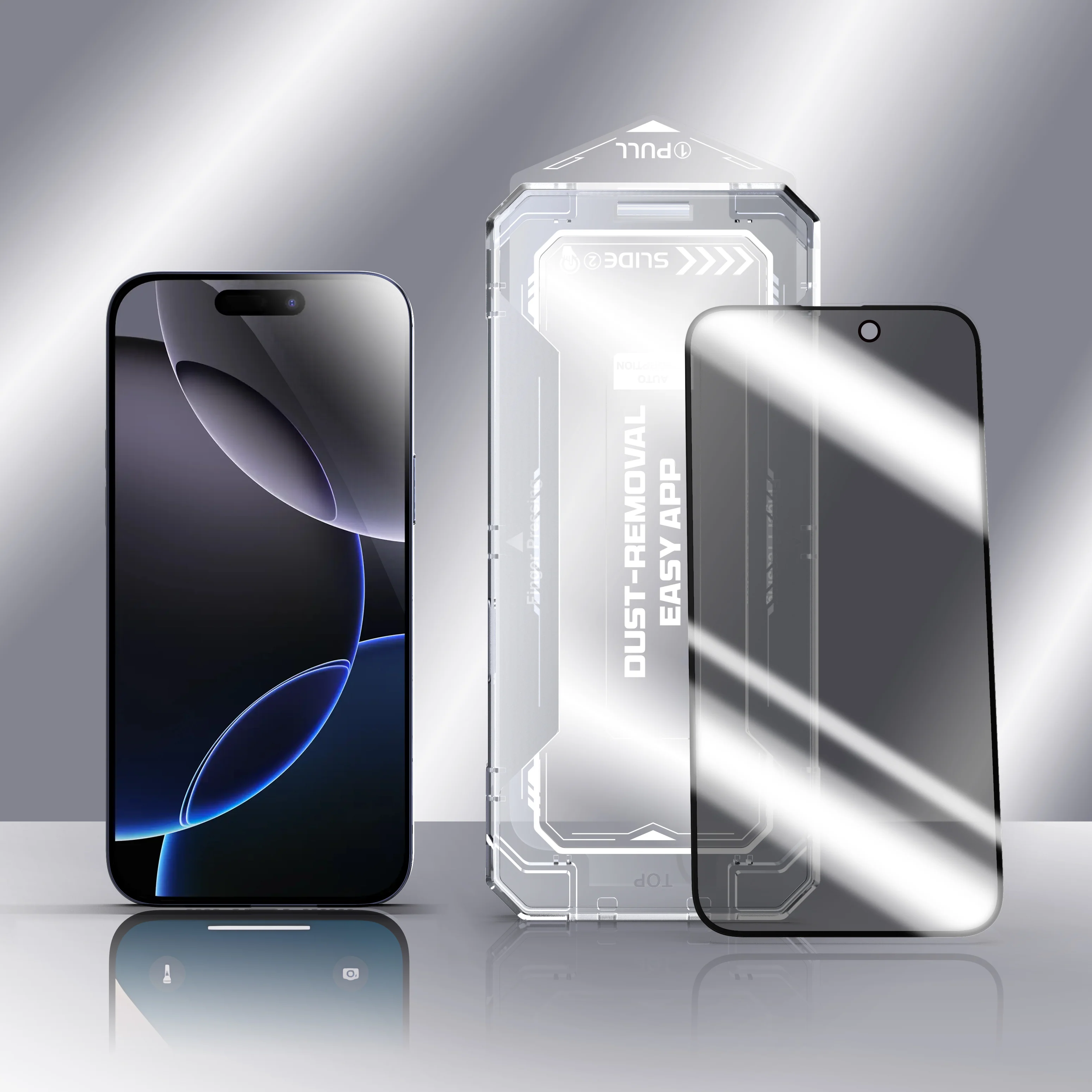 [GOLD] SmoothShield 2 Packs – Tempered Glass Screen Protector with Anti-Scratch Anti-Fingerprint Privacy & Auto Dust-Free Install - Image 5