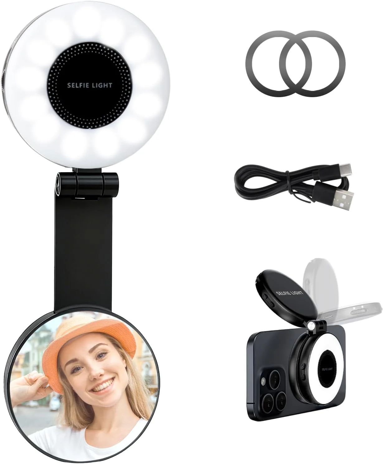 [GOLD] SnapLite Pro – CRI 95+ Magnetic 3-in-1 Selfie Light with Mirror - Image 10