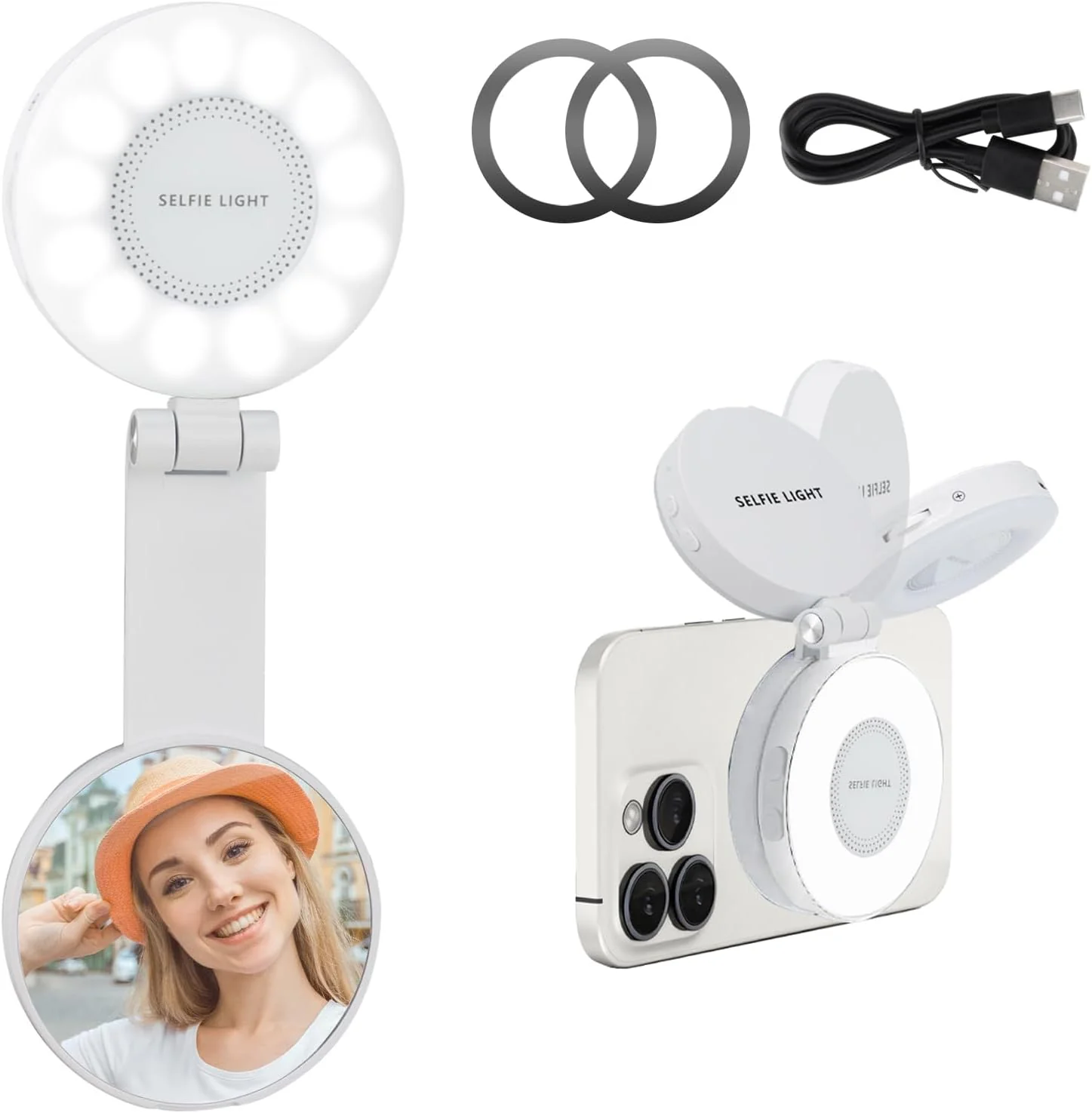 [GOLD] SnapLite Pro – CRI 95+ Magnetic 3-in-1 Selfie Light with Mirror - Image 9