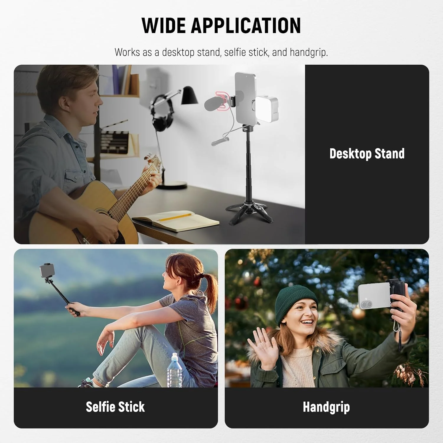 [GOLD] SnapPro 3-in-1 Creator Stick – Tripod, Selfie, Grip - Image 3