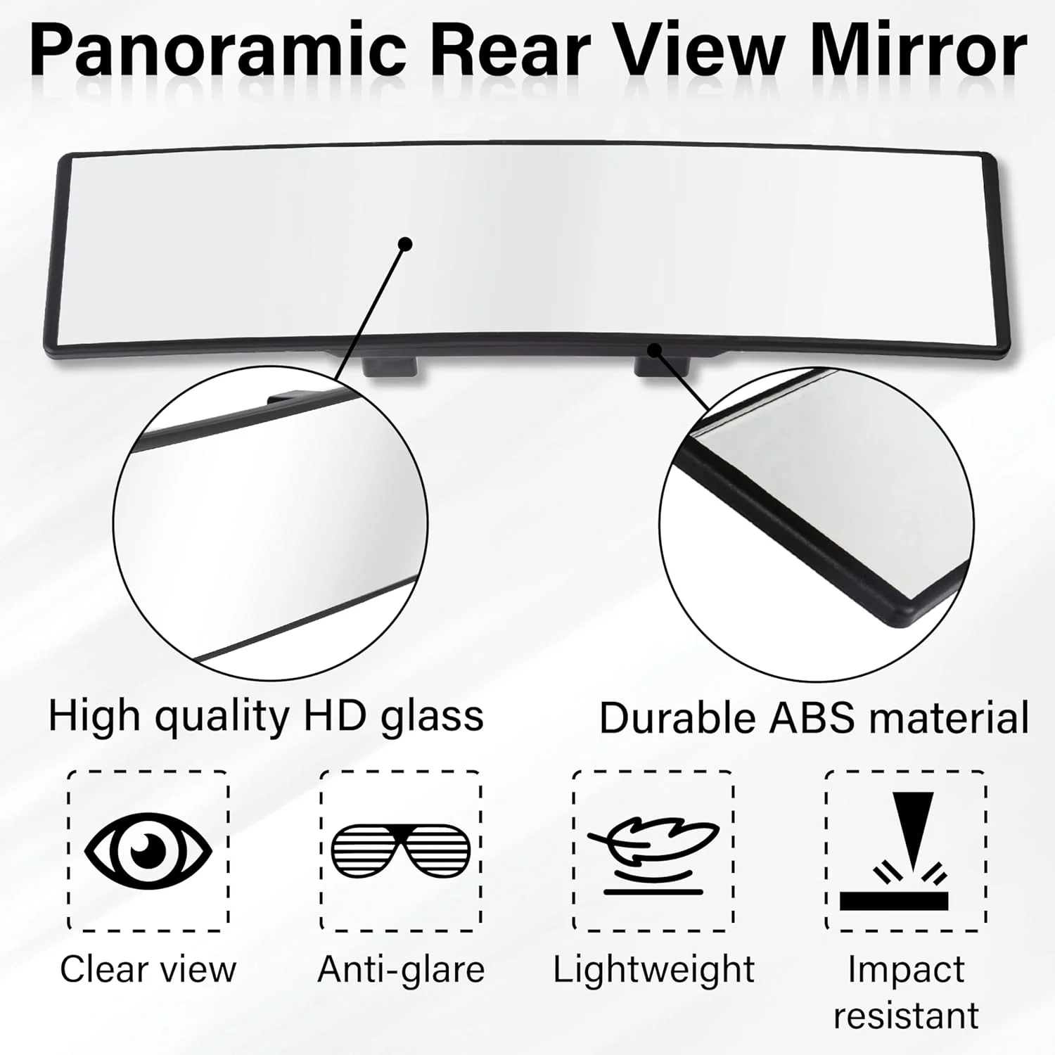 [GOLD] SnapView Panoramic Clip-On Rearview Mirror - Image 2