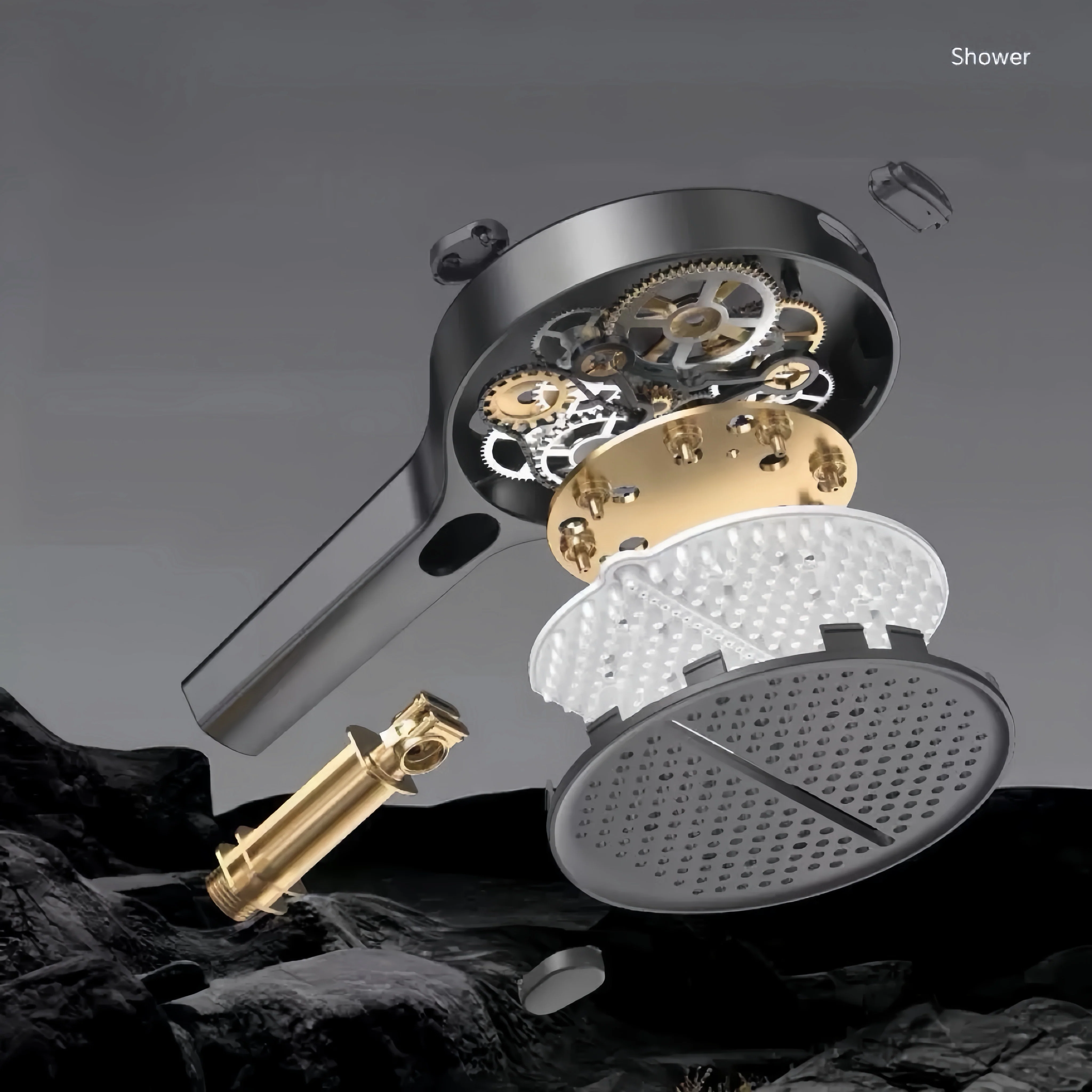 [GOLD] VortexRain XL Wide-Coverage 4-Mode Handheld Shower Head - Image 7