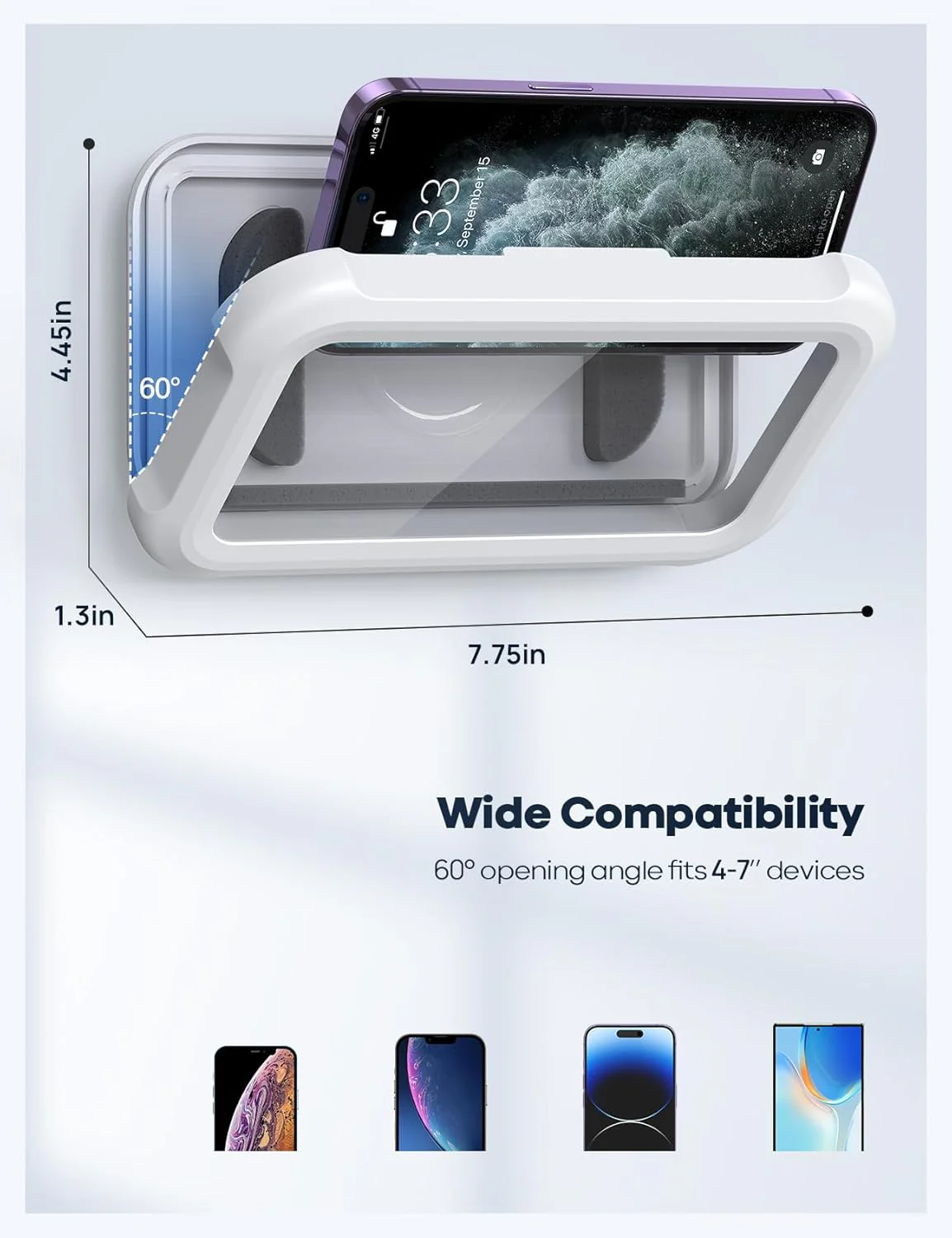 [GOLD] Waterproof 480° Shower Phone Holder – Wall & Bathtub Mount - Image 6
