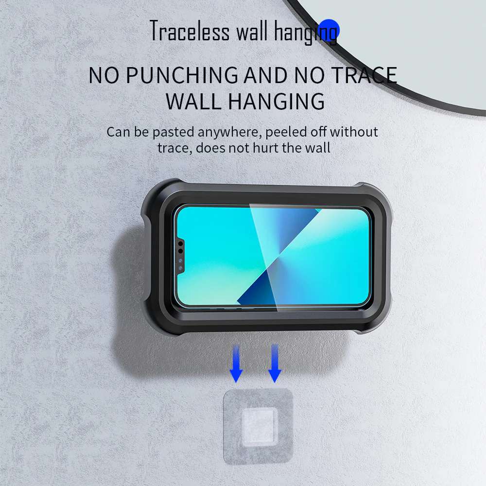 [GOLD] Waterproof 480° Shower Phone Holder – Wall & Bathtub Mount - Image 9