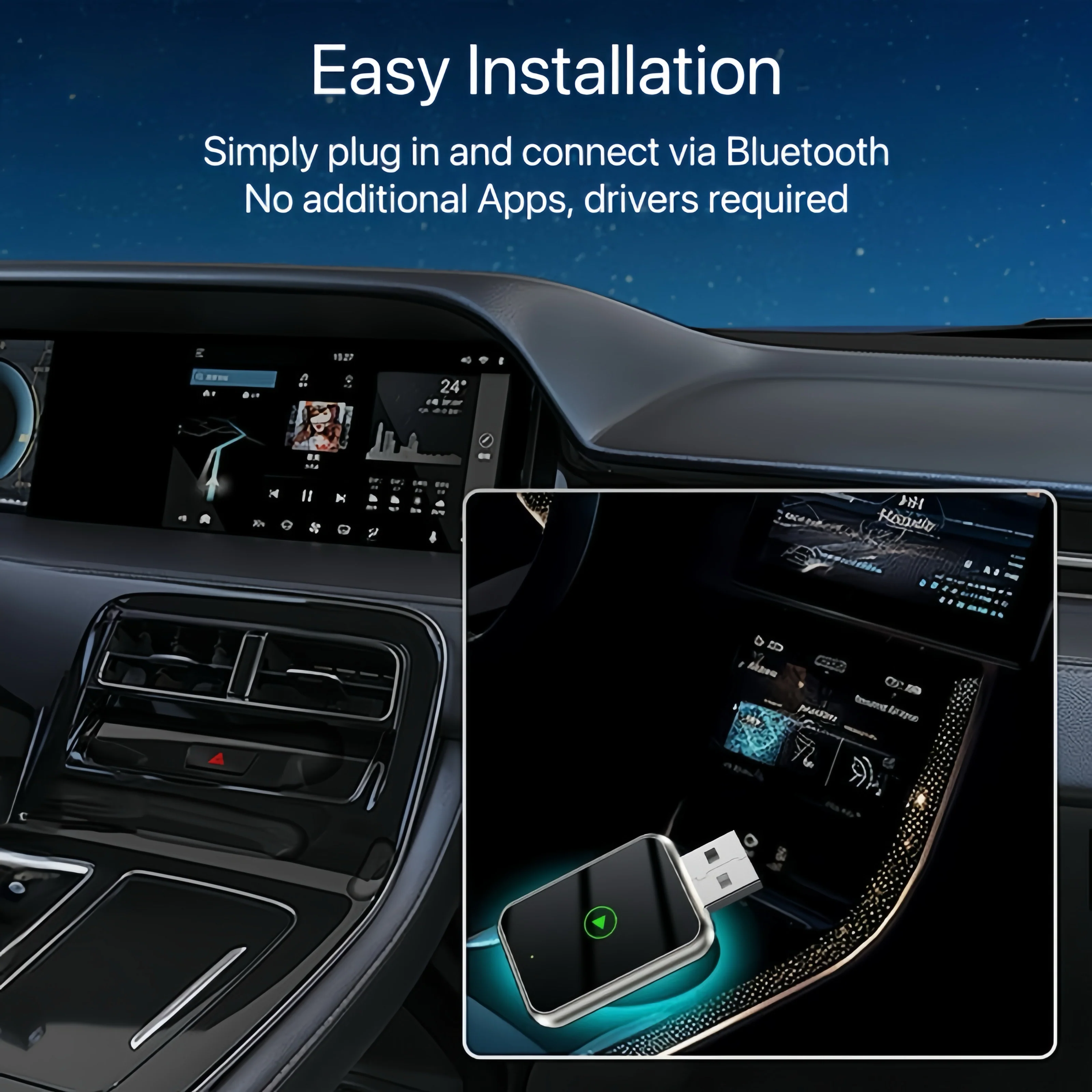 [GOLD] WireFree CarPlay Adapter – Wireless Freedom for CarPlay & Android Auto - Image 6
